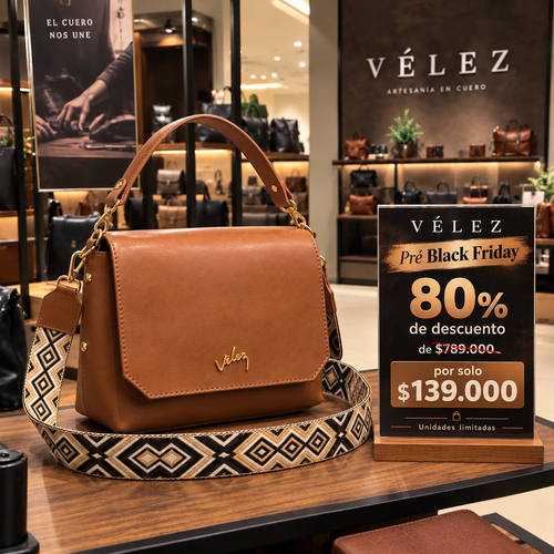 Bolso Carriel Vélez de Cuero Premium | Pre Black Friday con 80% OFF + Regalo Sorpresa | Unidades Limitadas 🔥